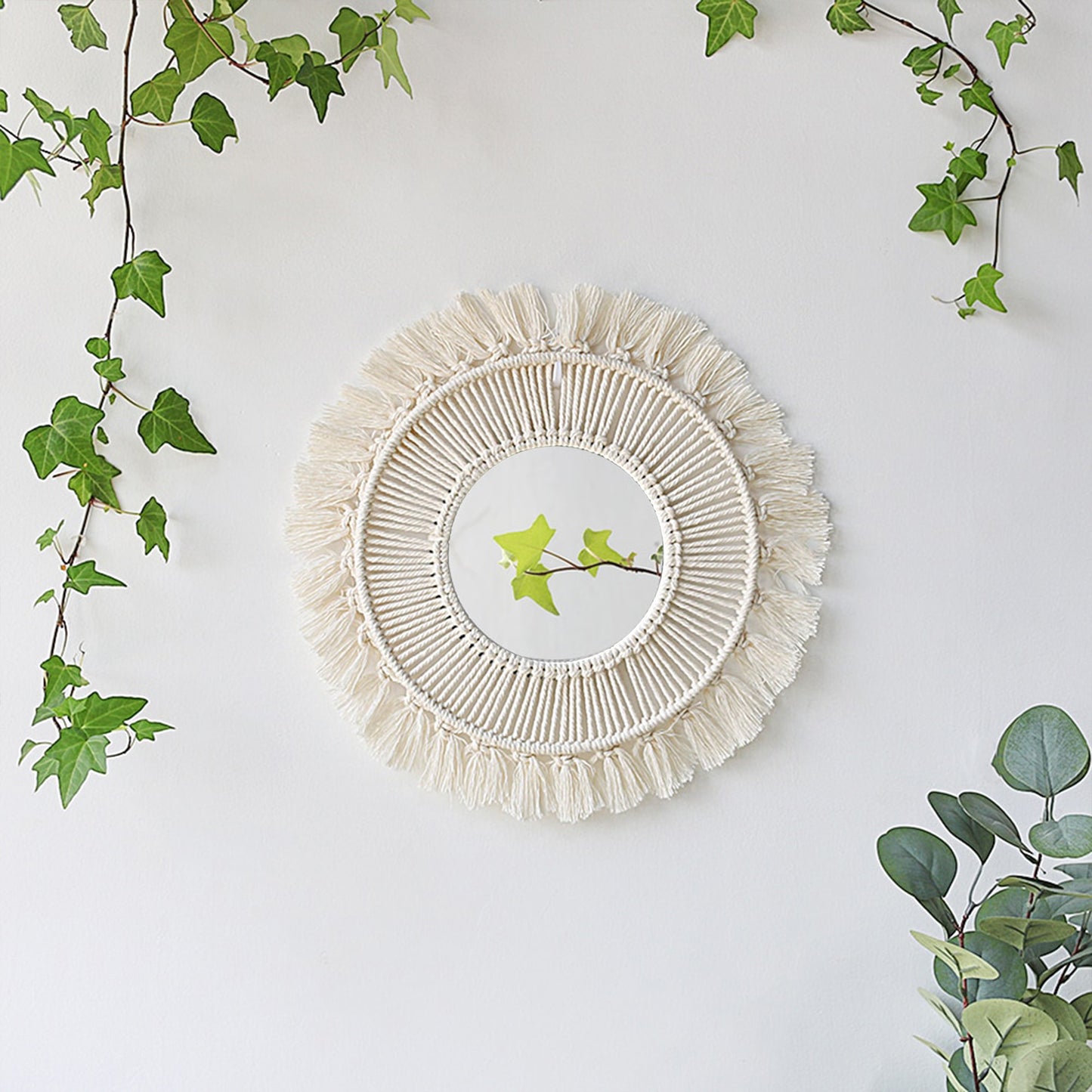 Macrame Round Mirror
