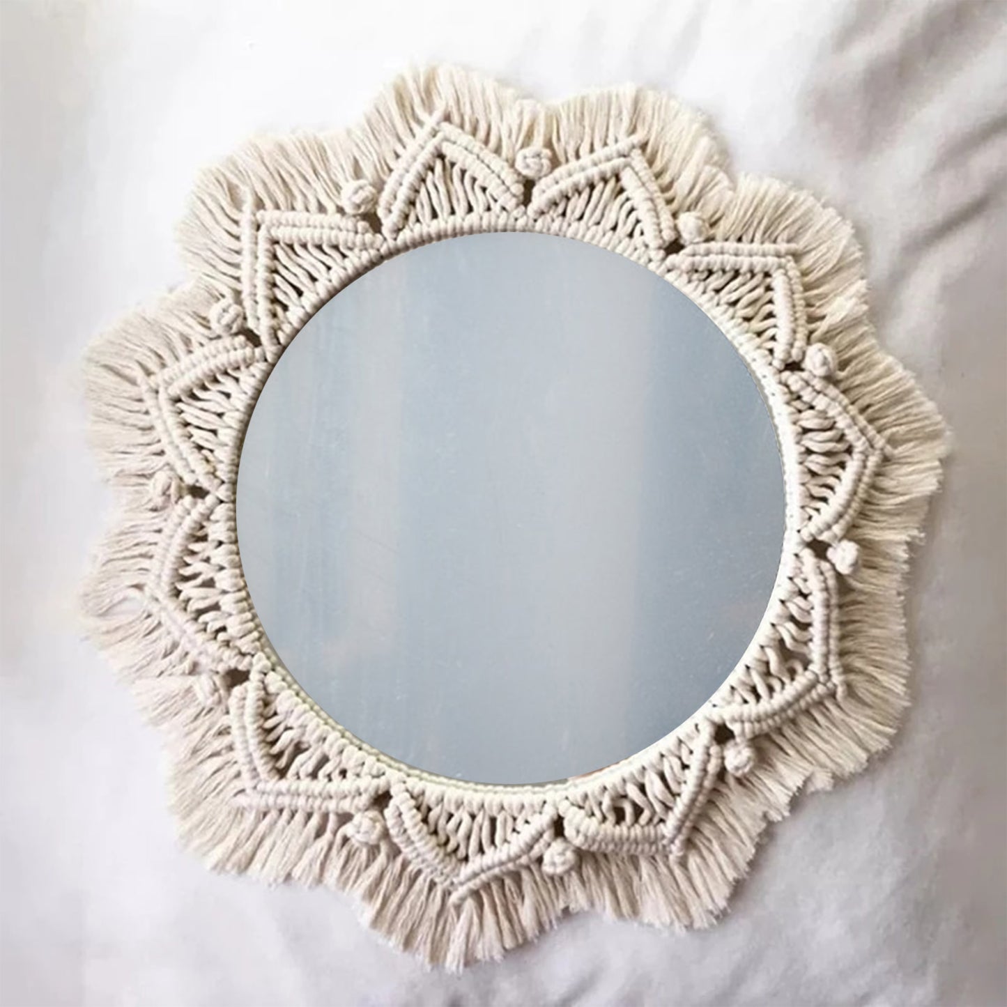 Macrame Round Mirror