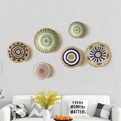 Boho Straw Woven Wall Decor