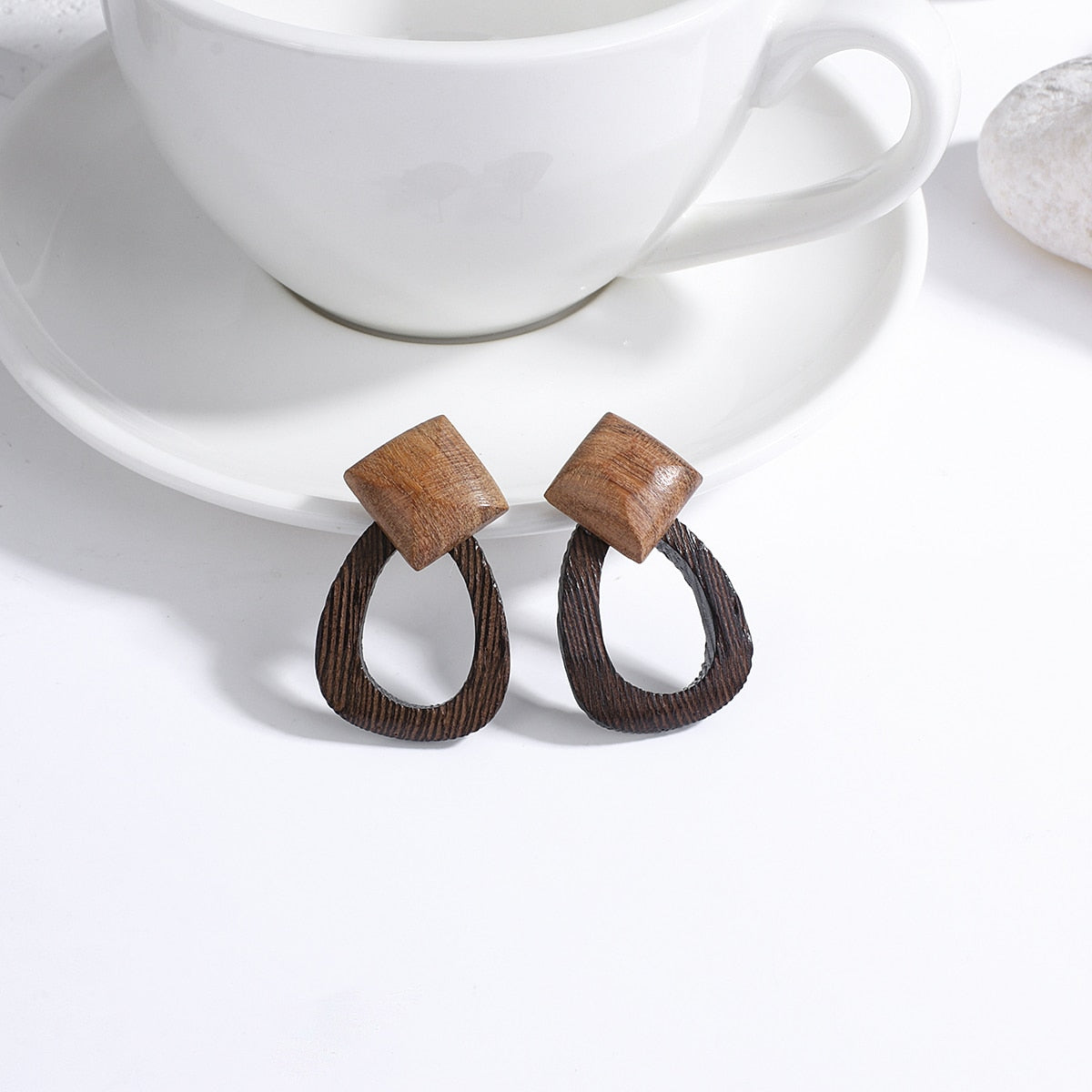 Boho Handmade Wooden Earrings