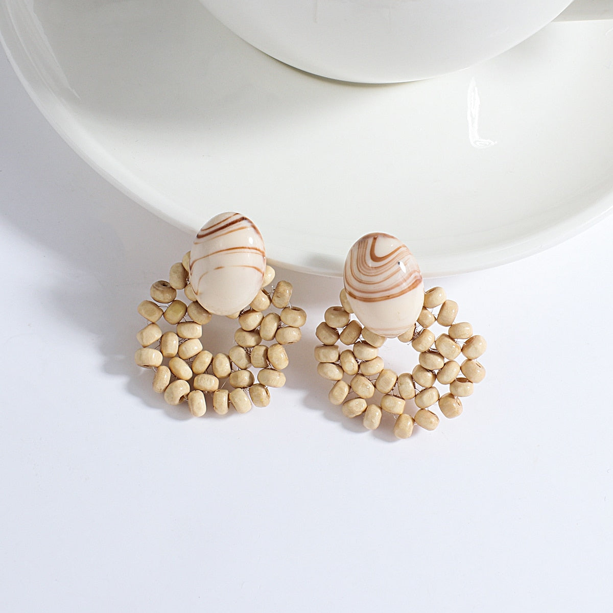 Boho Handmade Wooden Earrings