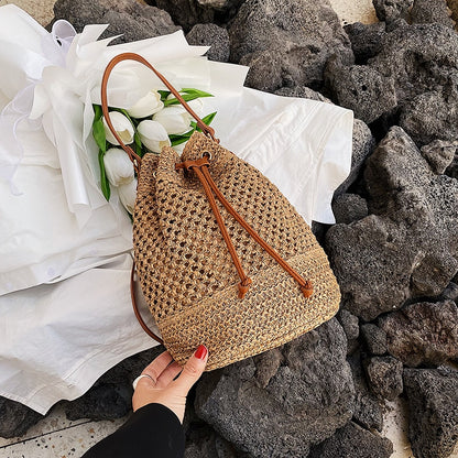 Bali Straw Bucket Bag