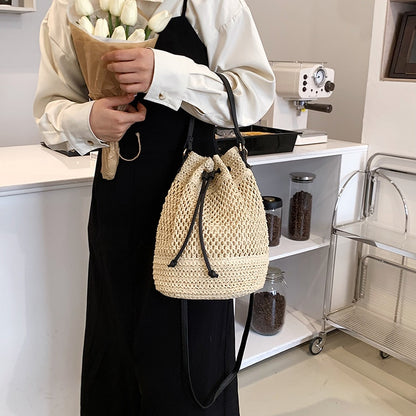 Bali Straw Bucket Bag