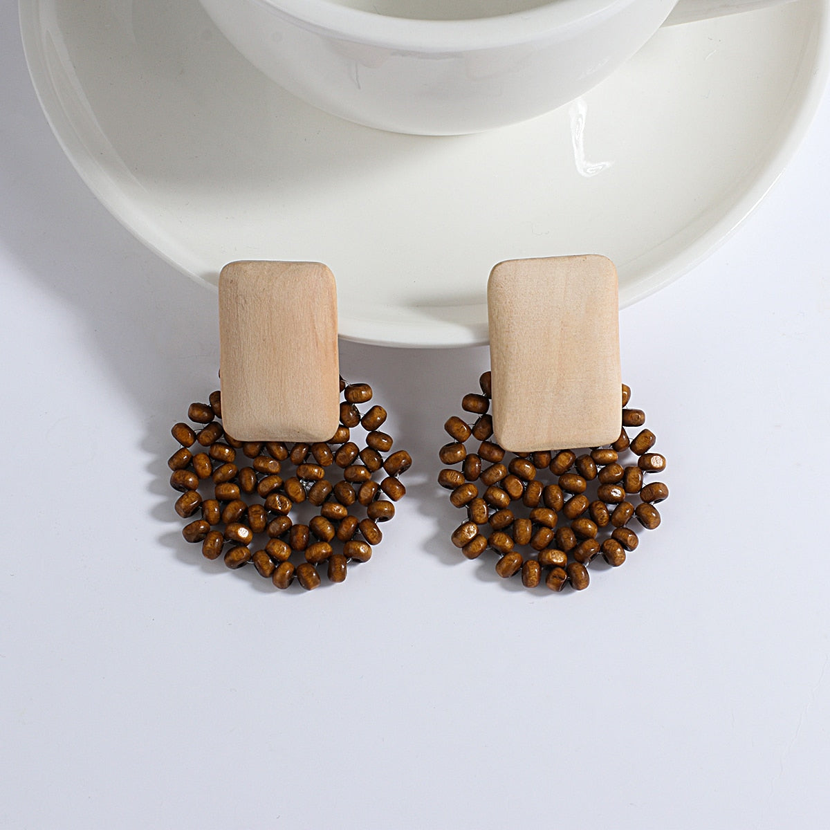 Boho Handmade Wooden Earrings