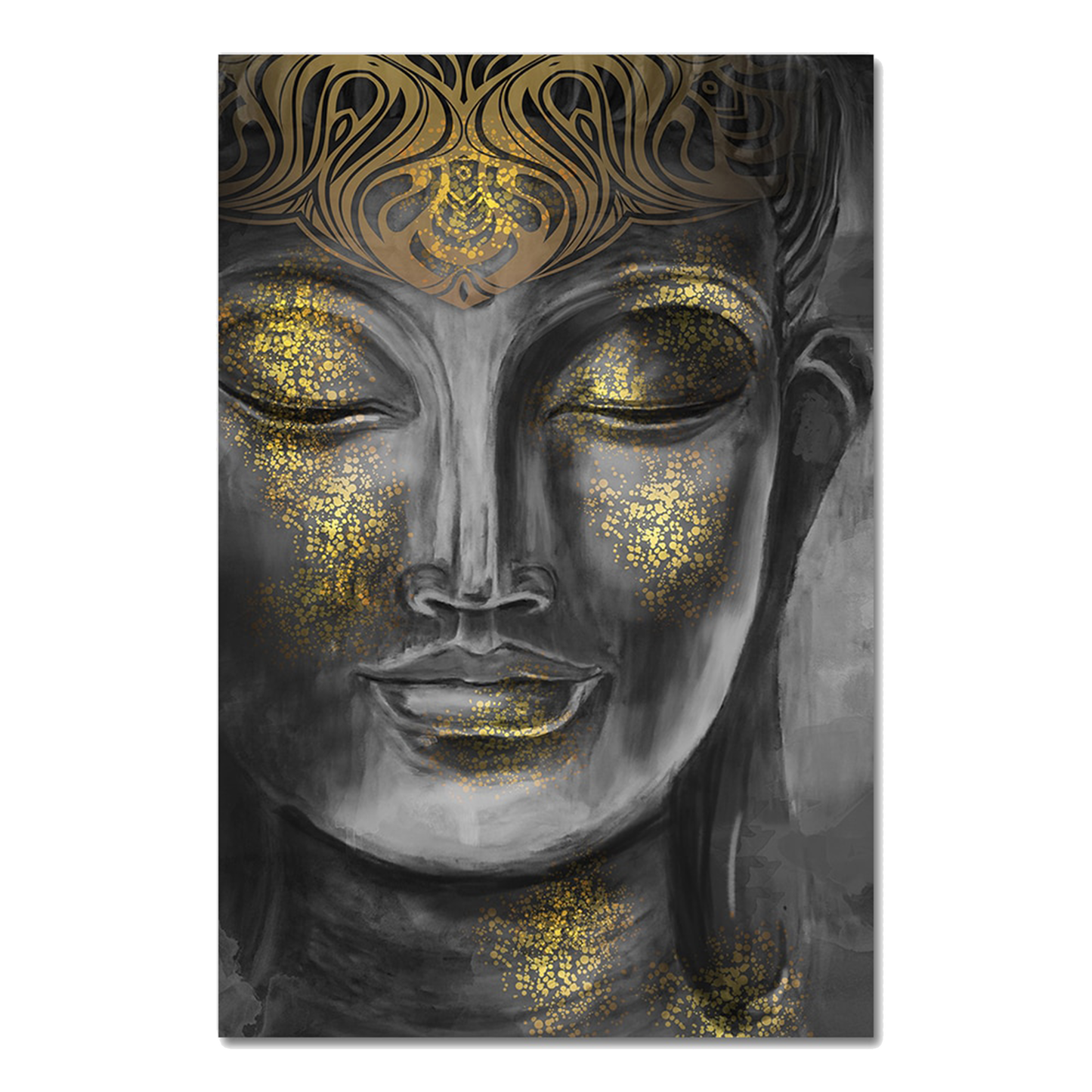 Balinese Golden Buddha HD Canvas Oil Painting