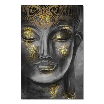 Balinese Golden Buddha HD Canvas Oil Painting