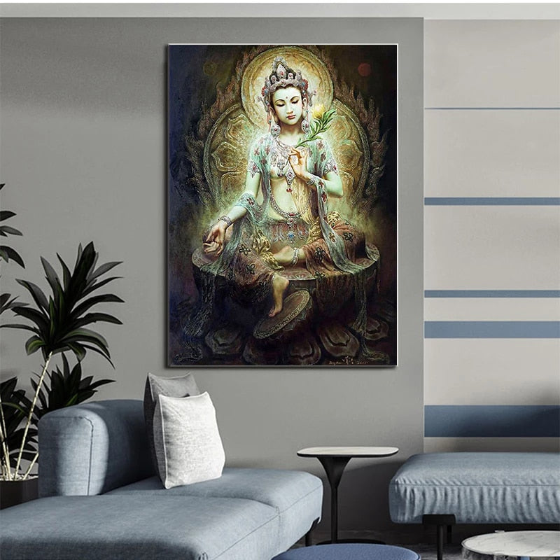 Balinese Bodhisattva HD Canvas Painting