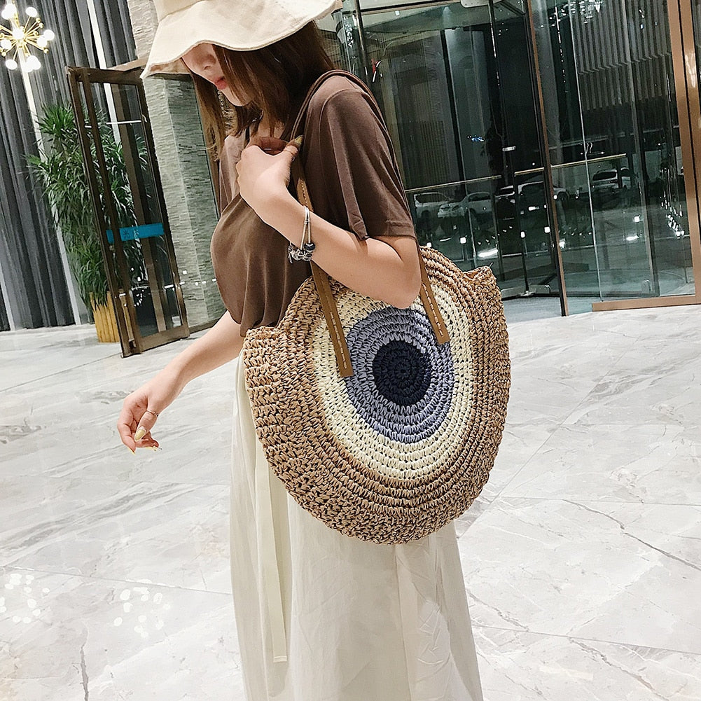 Summer Straw Shoulder Bag