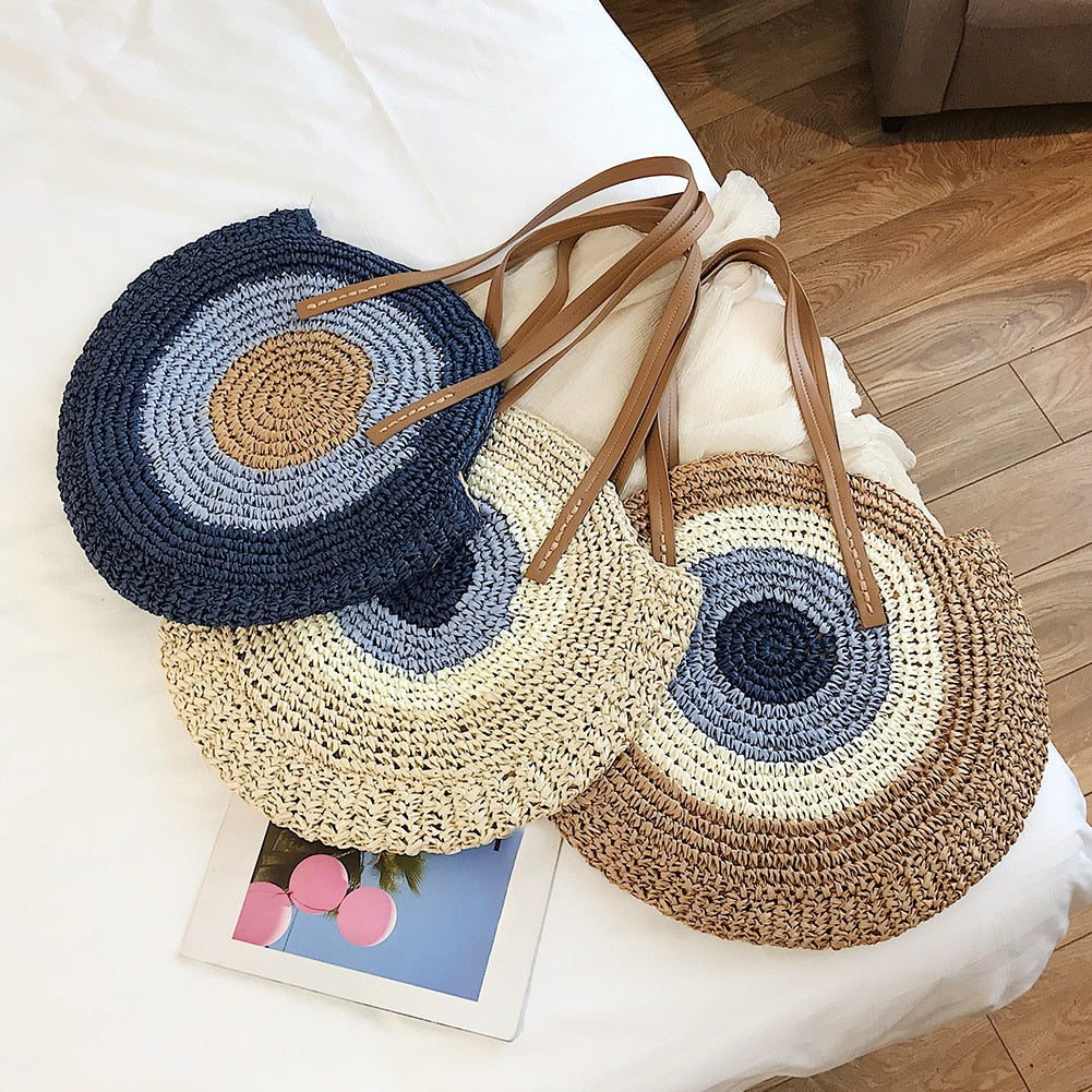 Summer Straw Shoulder Bag