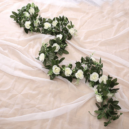 Artificial Flower Rose Vine Hanging Garland