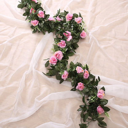 Artificial Flower Rose Vine Hanging Garland