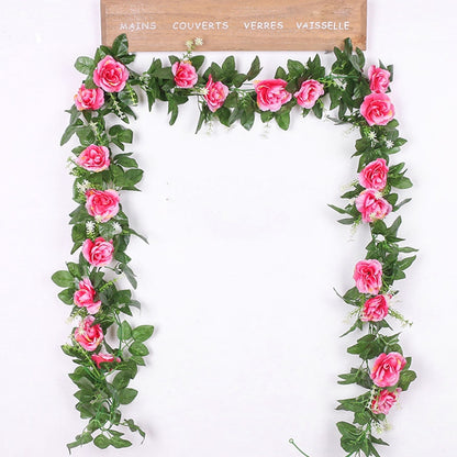 Artificial Flower Rose Vine Hanging Garland