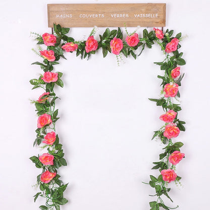 Artificial Flower Rose Vine Hanging Garland