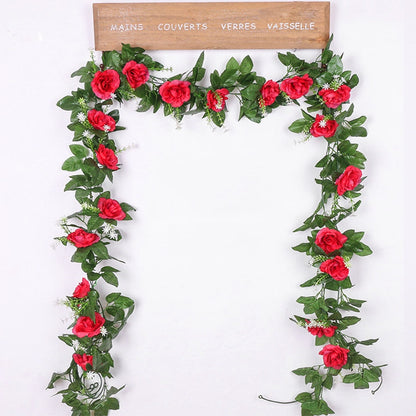 Artificial Flower Rose Vine Hanging Garland