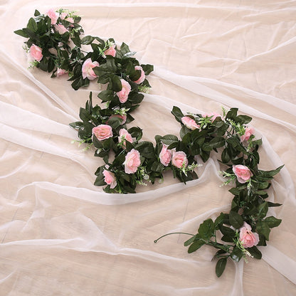 Artificial Flower Rose Vine Hanging Garland