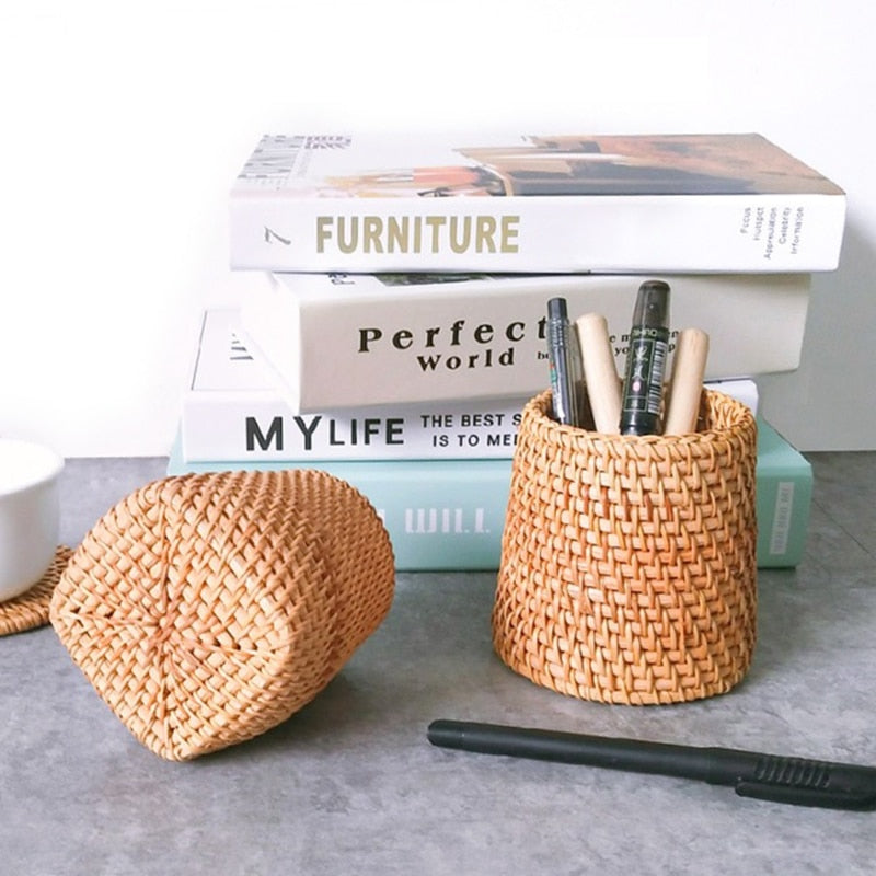 Handmade Rattan Storage Box