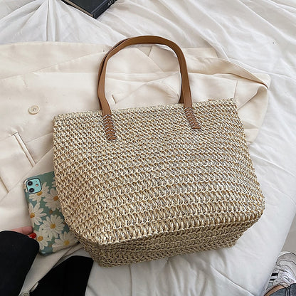 Summer Fashion Straw Beach Tote Bag