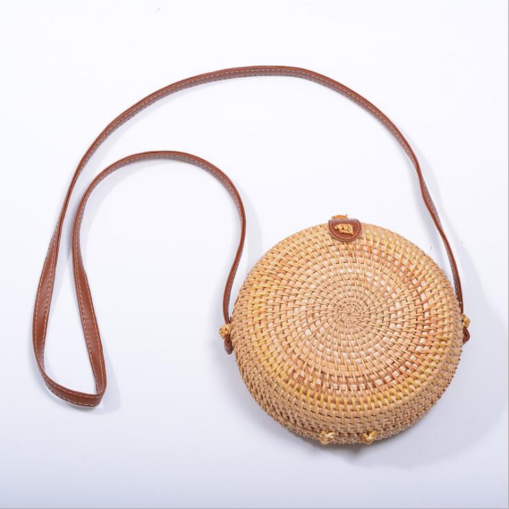 Bohemian Rattan Woven Shoulder Bag