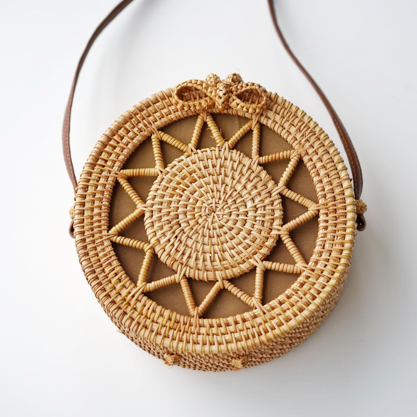 Bohemian Rattan Woven Shoulder Bag