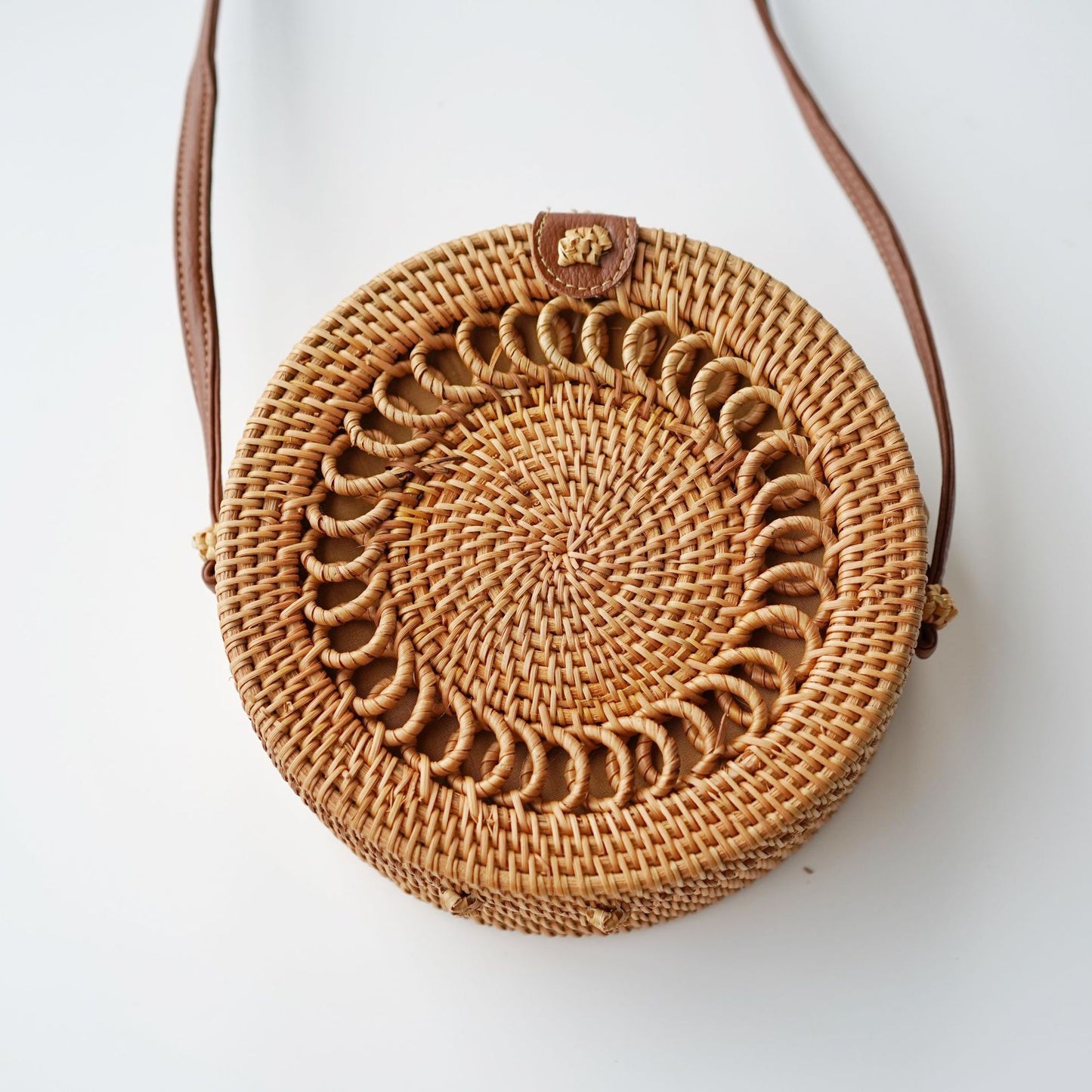 Bohemian Rattan Woven Shoulder Bag