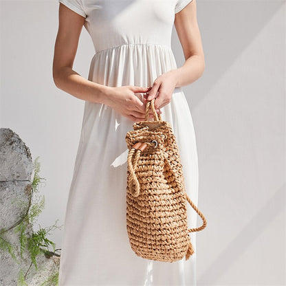 Summer Casual Raffia Backpacks