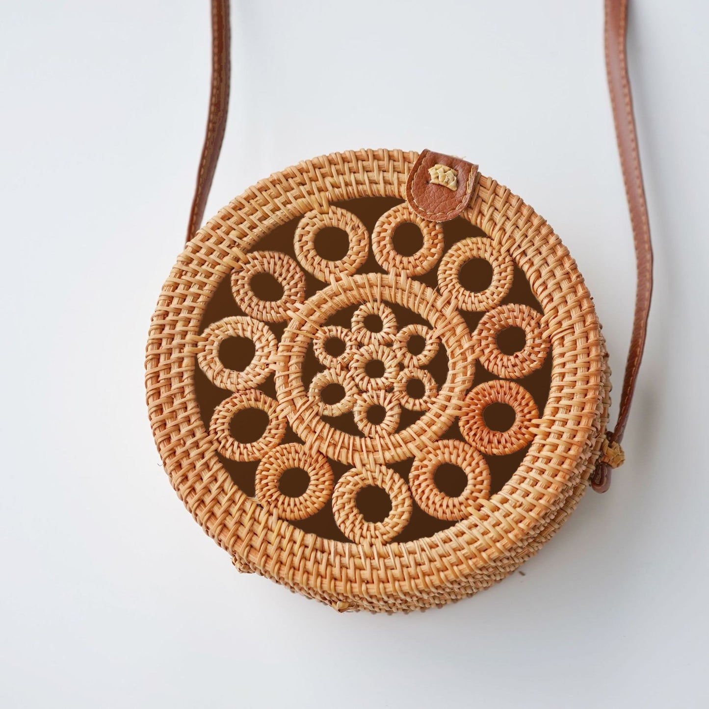 Bohemian Rattan Woven Shoulder Bag