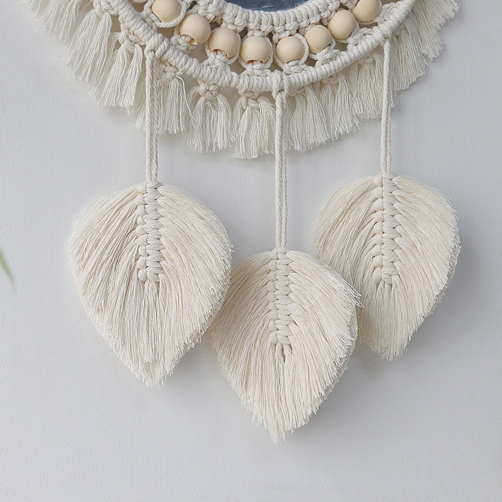 Macrame Round Mirror