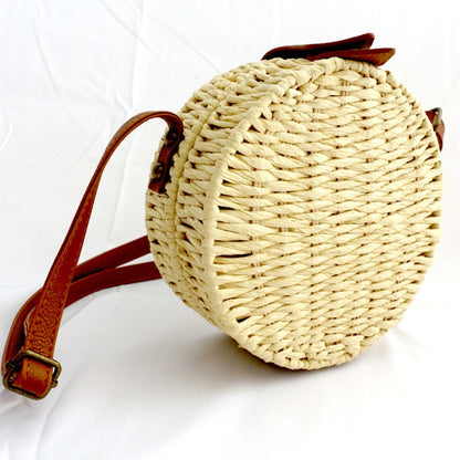 Bohemian Rattan Woven Shoulder Bag