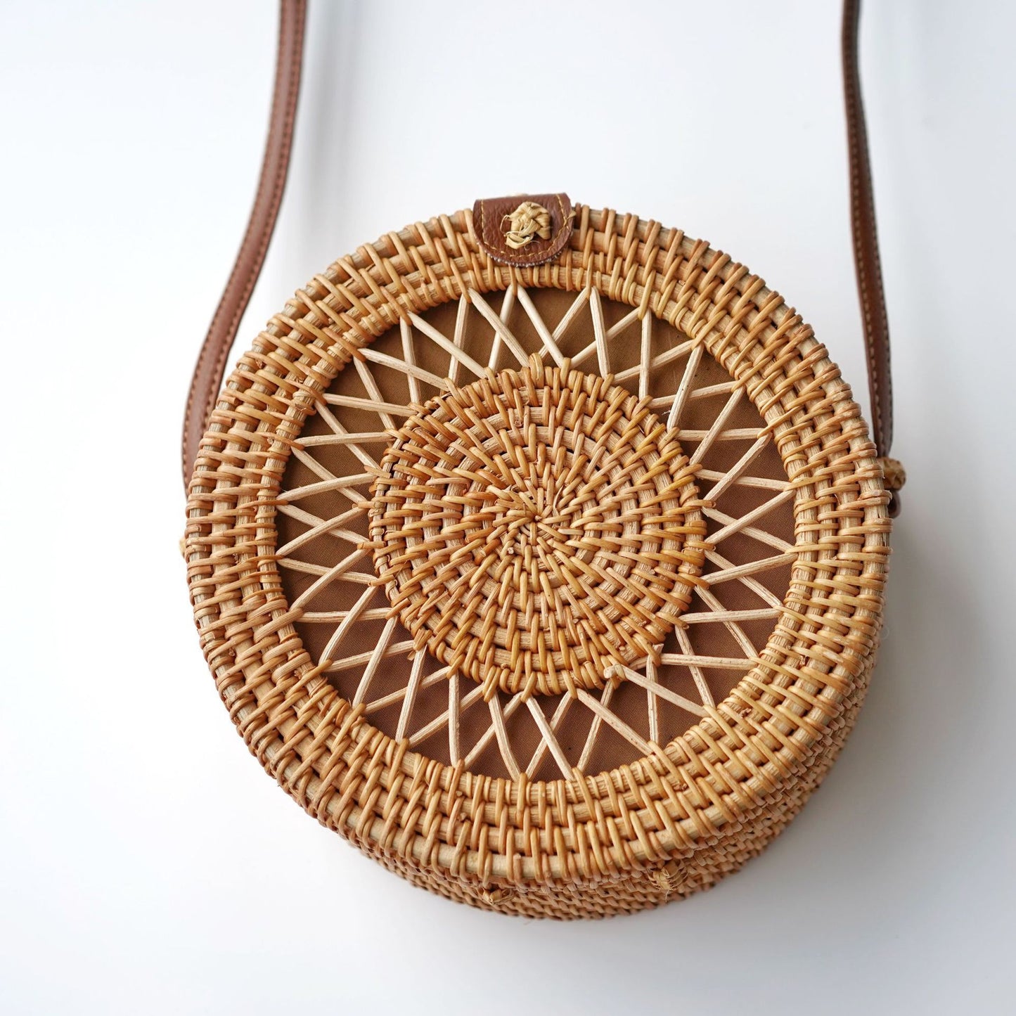 Bohemian Rattan Woven Shoulder Bag