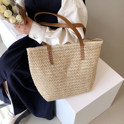 Summer Fashion Straw Beach Tote Bag