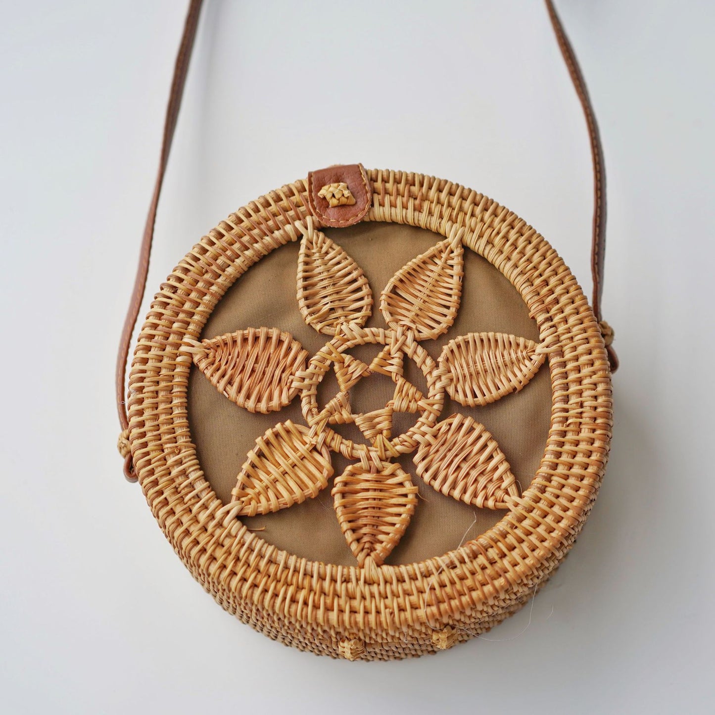 Bohemian Rattan Woven Shoulder Bag