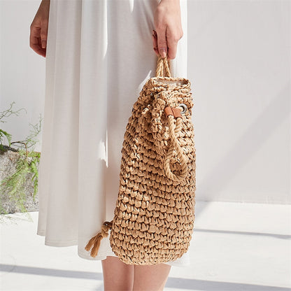 Summer Casual Raffia Backpacks