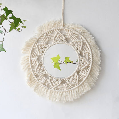 Macrame Round Mirror