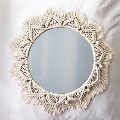 Macrame Round Mirror